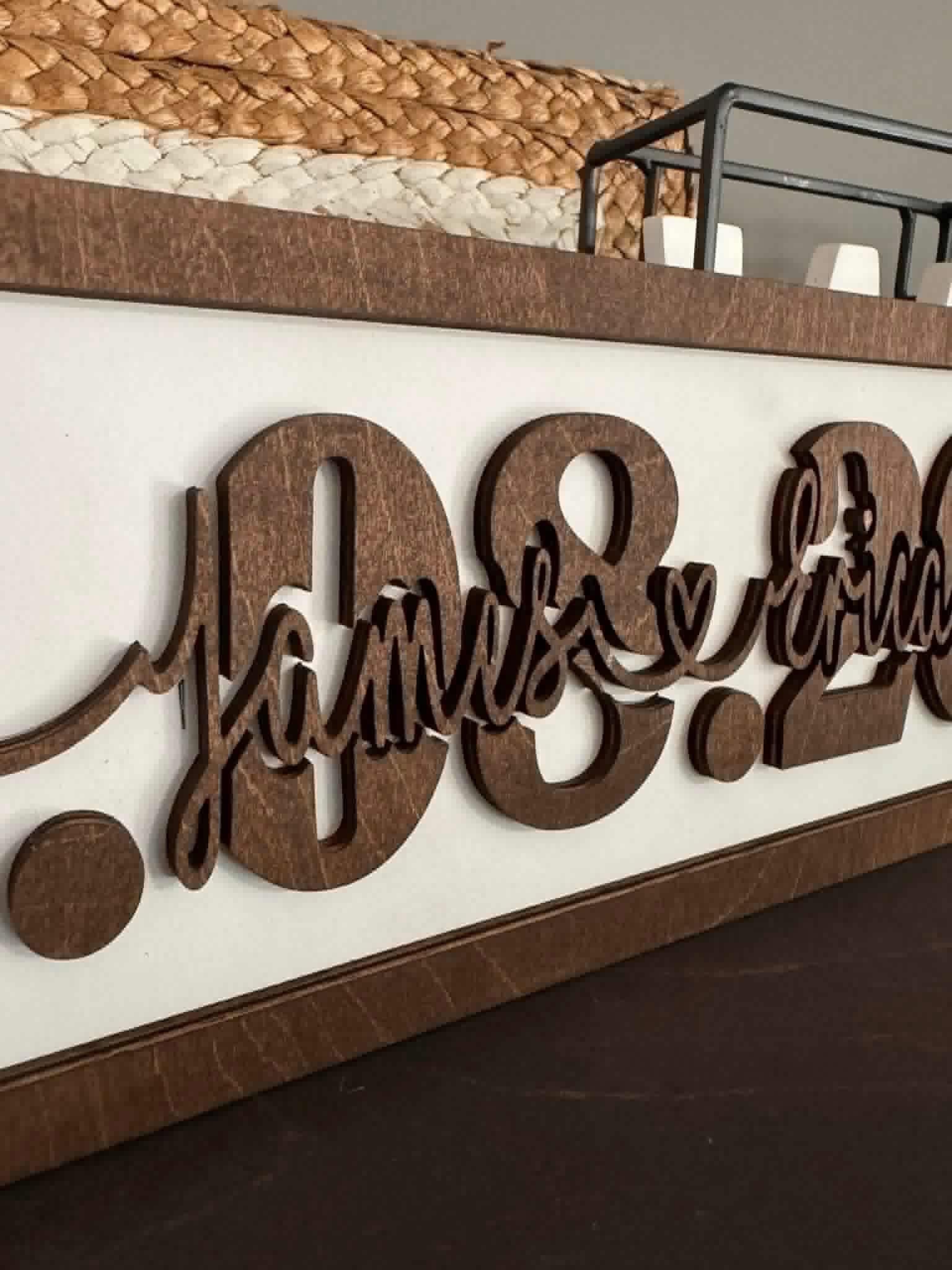 Custom 18”x5” Date Sign
