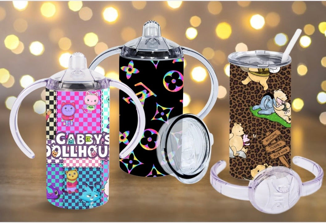 12oz Custom Name Sippy Cups
