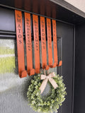 Personalized wreath hanger